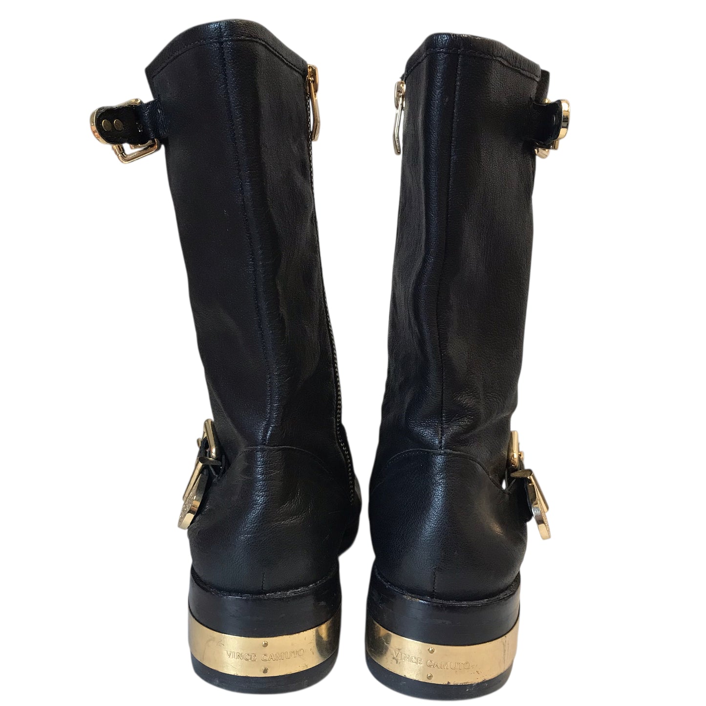 BOOTS MID-CALF FLATS by VINCE CAMUTO in BLACK, Size:10
