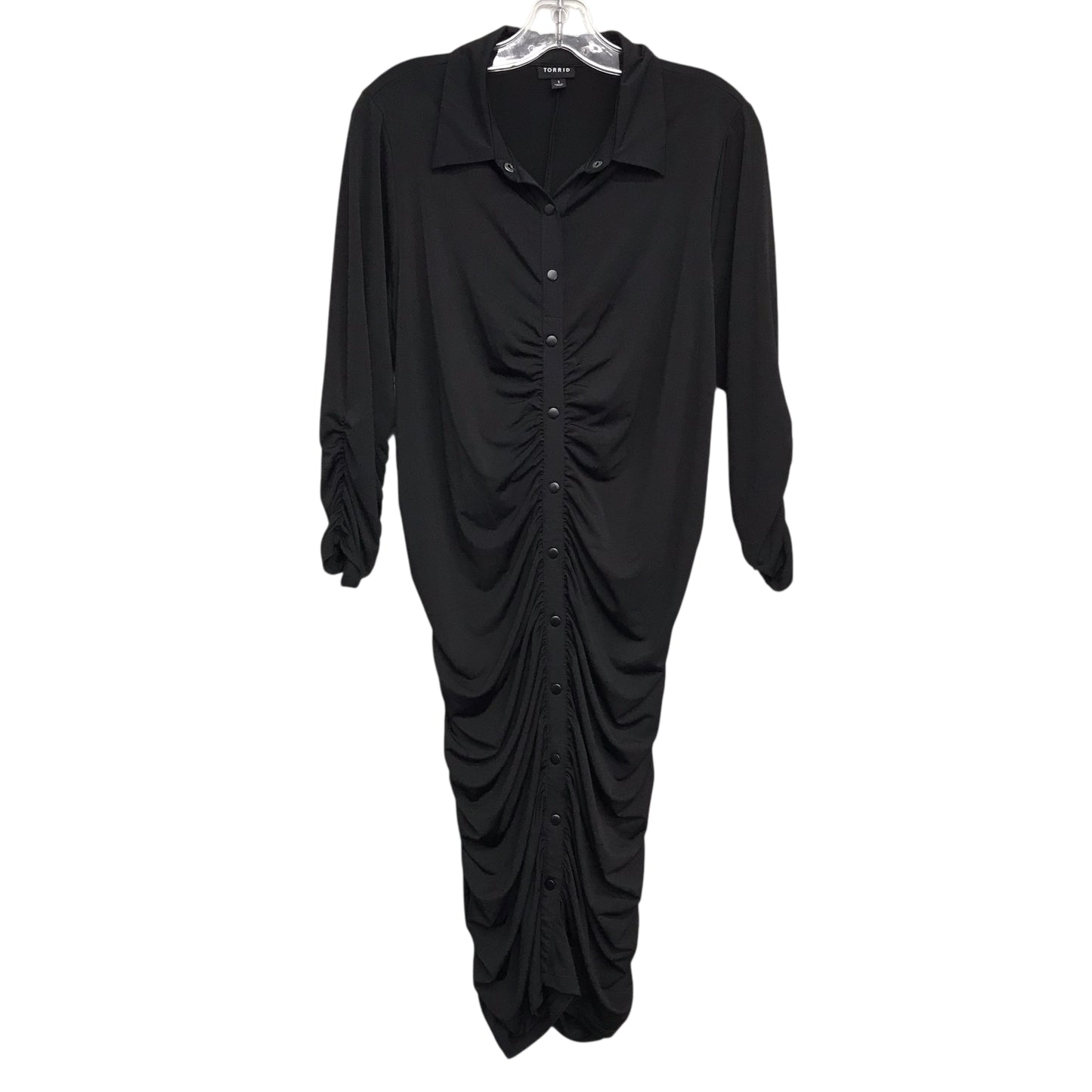 Dress Party Midi By Torrid In Black, Size:1X