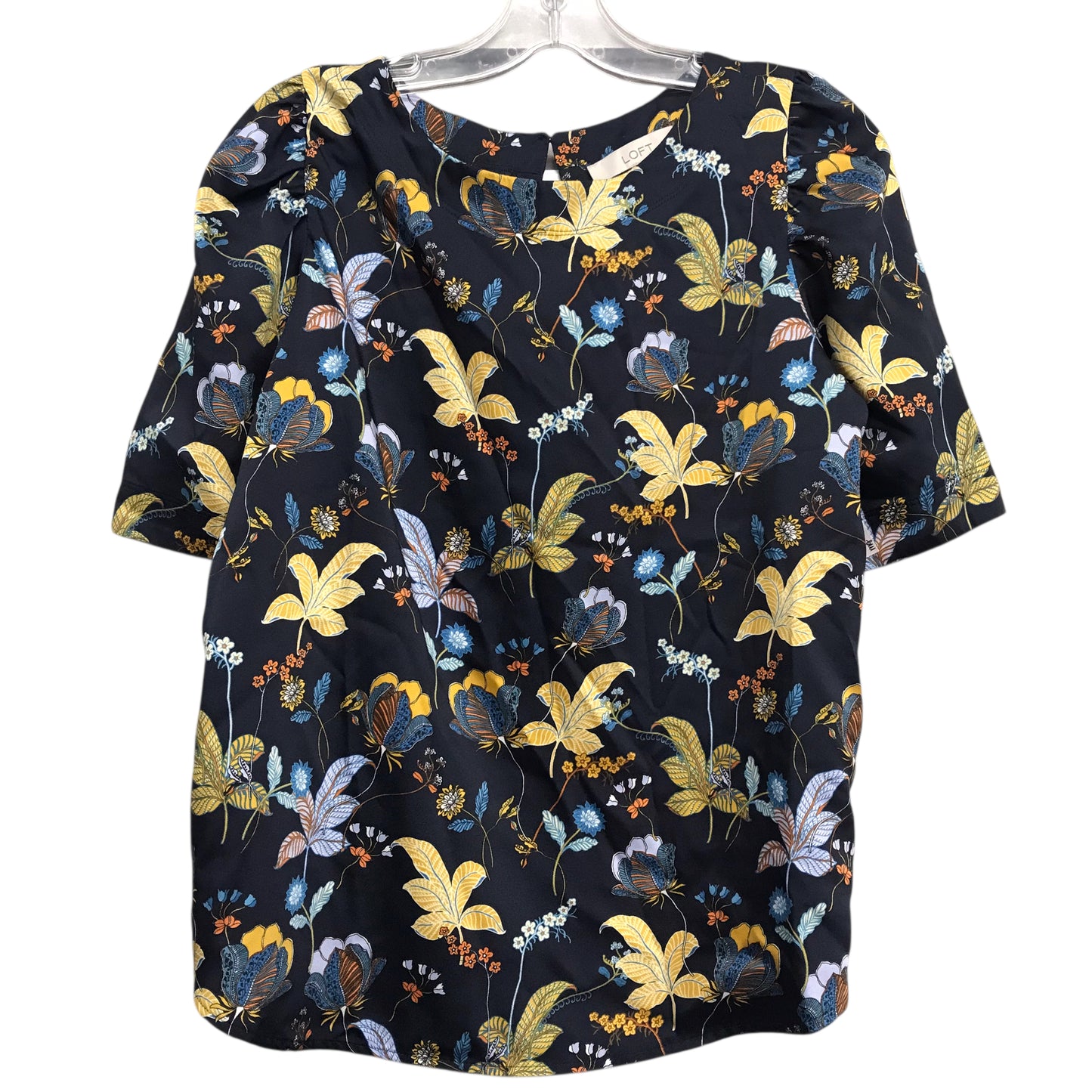 Top Ss By Loft In Floral Print, Size:Mp