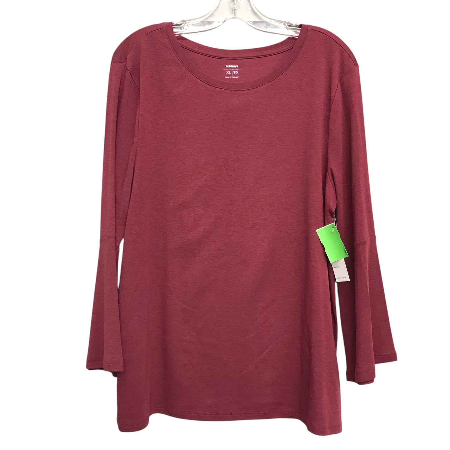 Top Ls Basic By Old Navy In Maroon, Size:Xl