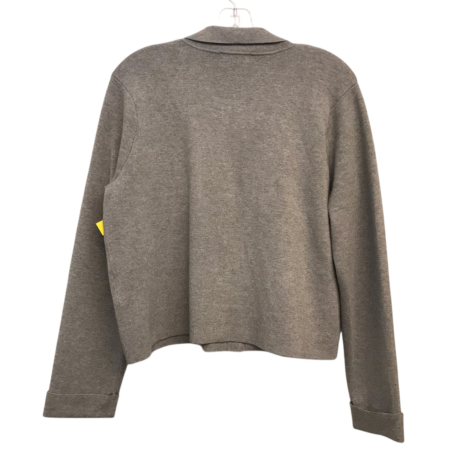 Sweater Cardigan By Calvin Klein In Grey, Size:Xl