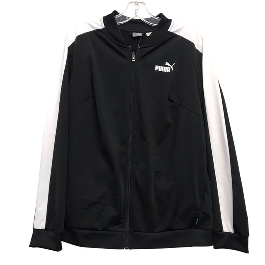 Athletic Jacket By Puma In Black & White, Size:2X