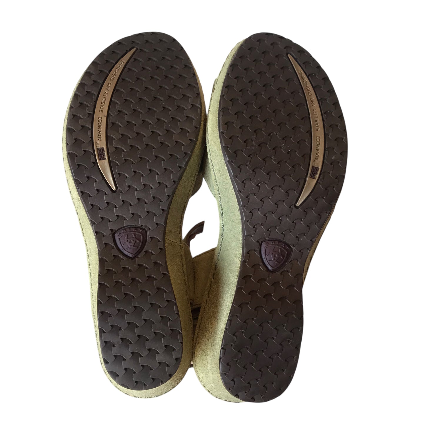 Sandals Heels Wedge By Ariat In Green, Size:7.5