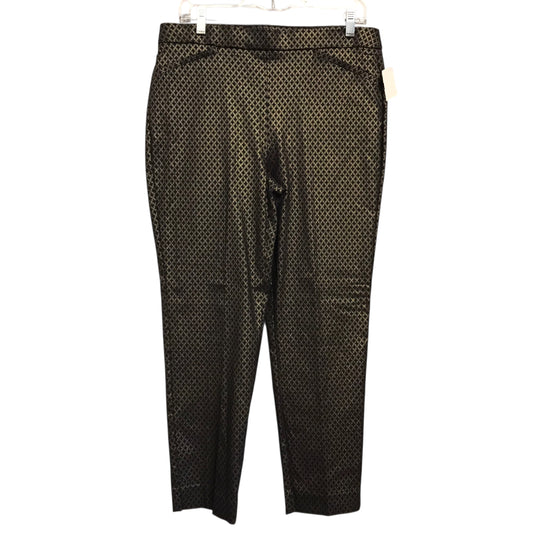 Pants Dress By Chicos In Black & Gold, Size:10