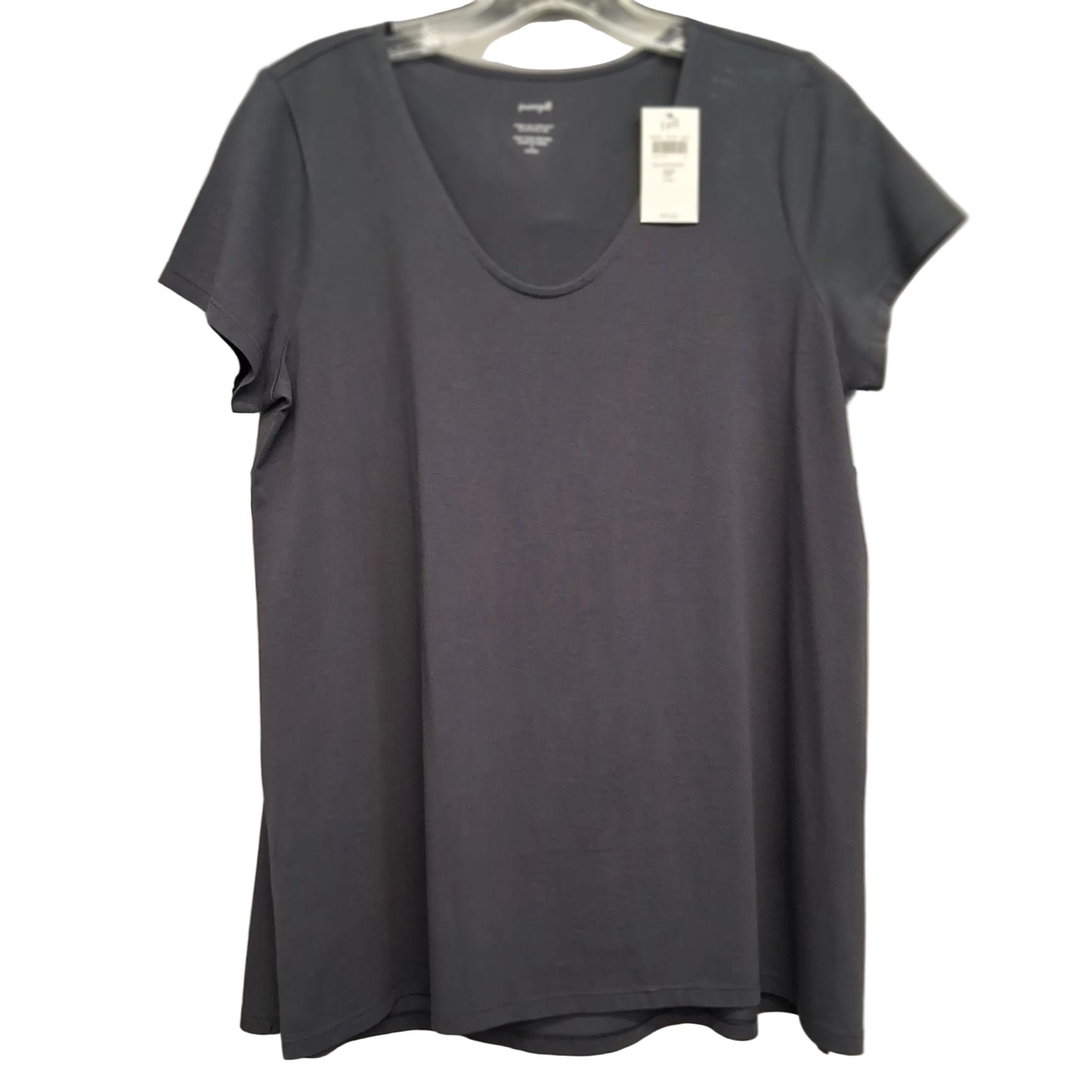 Top Ss Basic By Pure Jill In Grey, Size:Sp