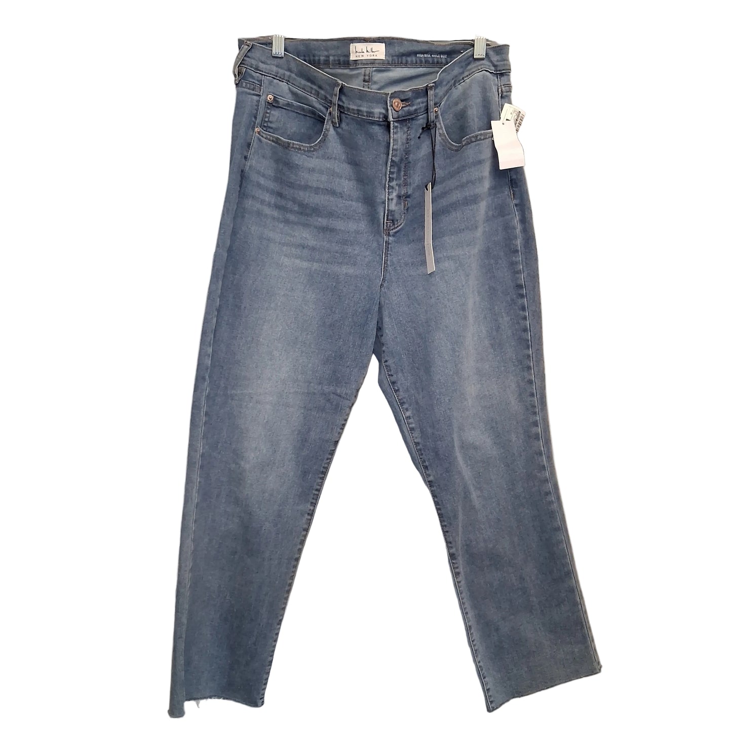 Jeans Cropped By Nicole Miller In Blue Denim, Size:16