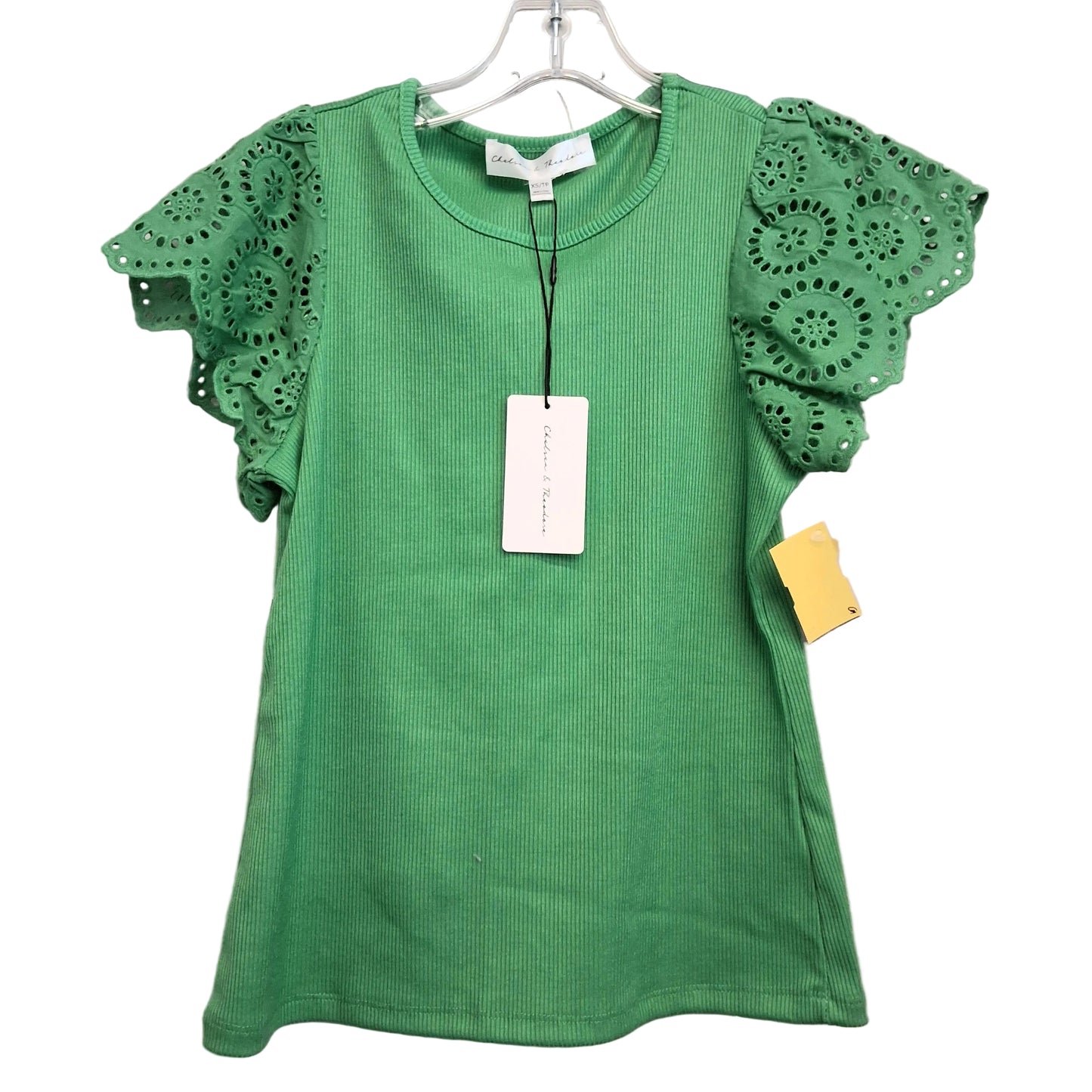 Top Sleeveless By Chelsea And Theodore In Green, Size:Xs