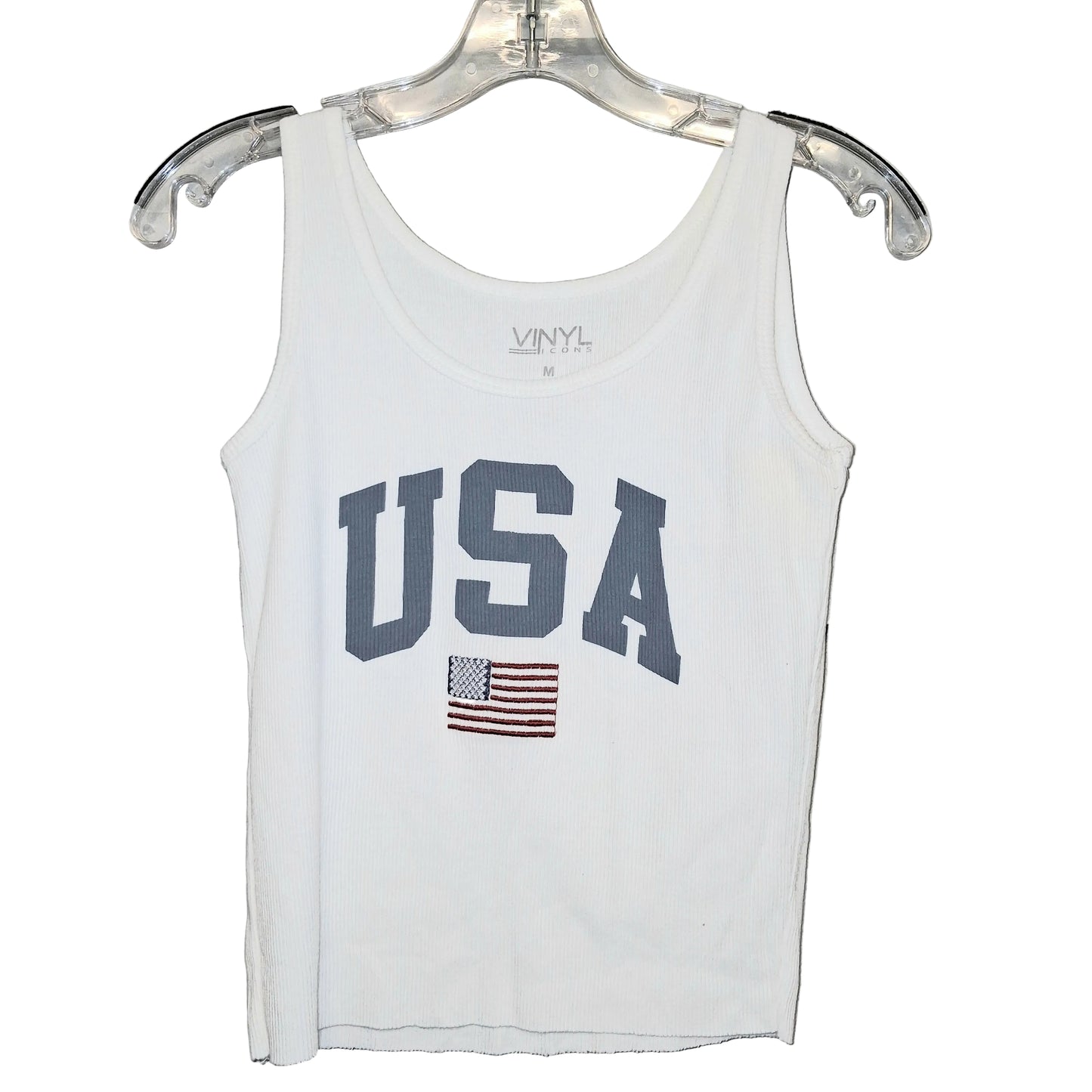 Tank Top By Vinyl Icons In White, Size:M