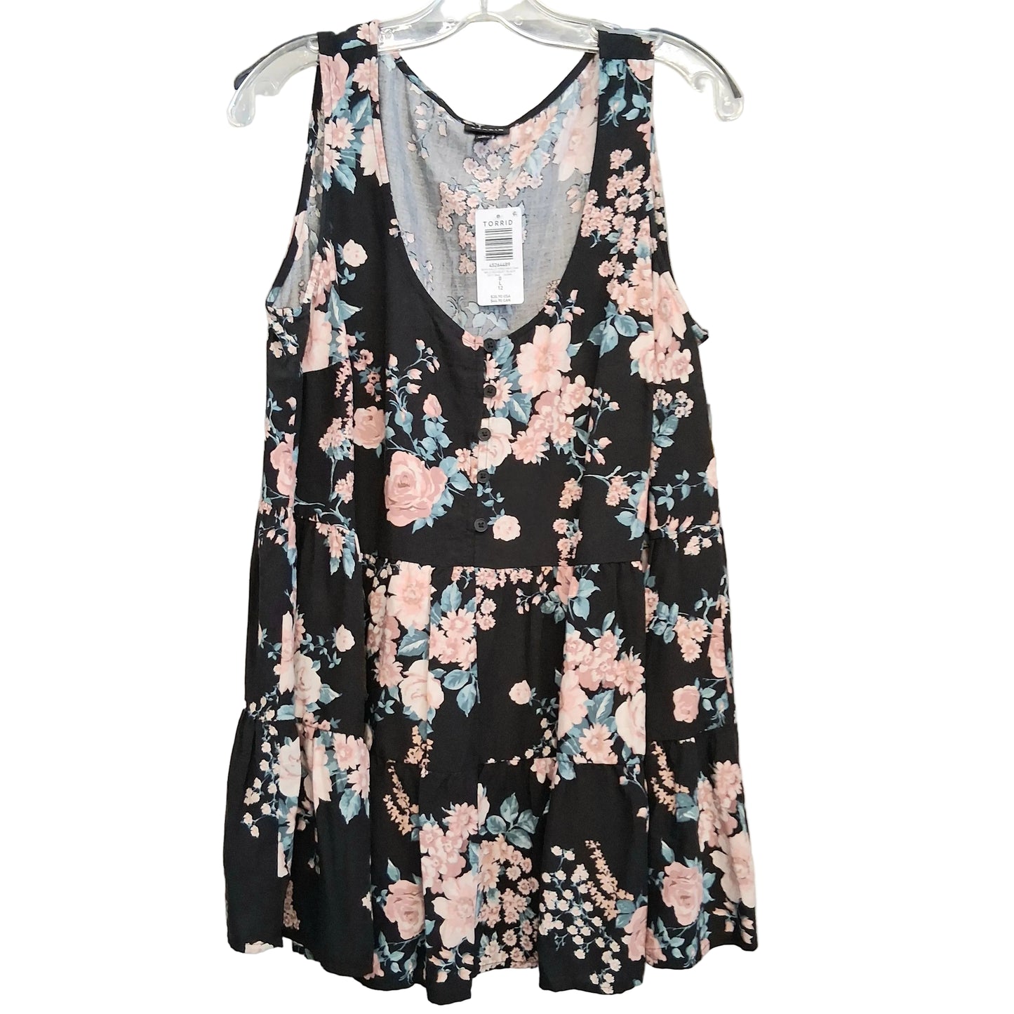 Top Sleeveless By Torrid In Black & Pink, Size:Xl