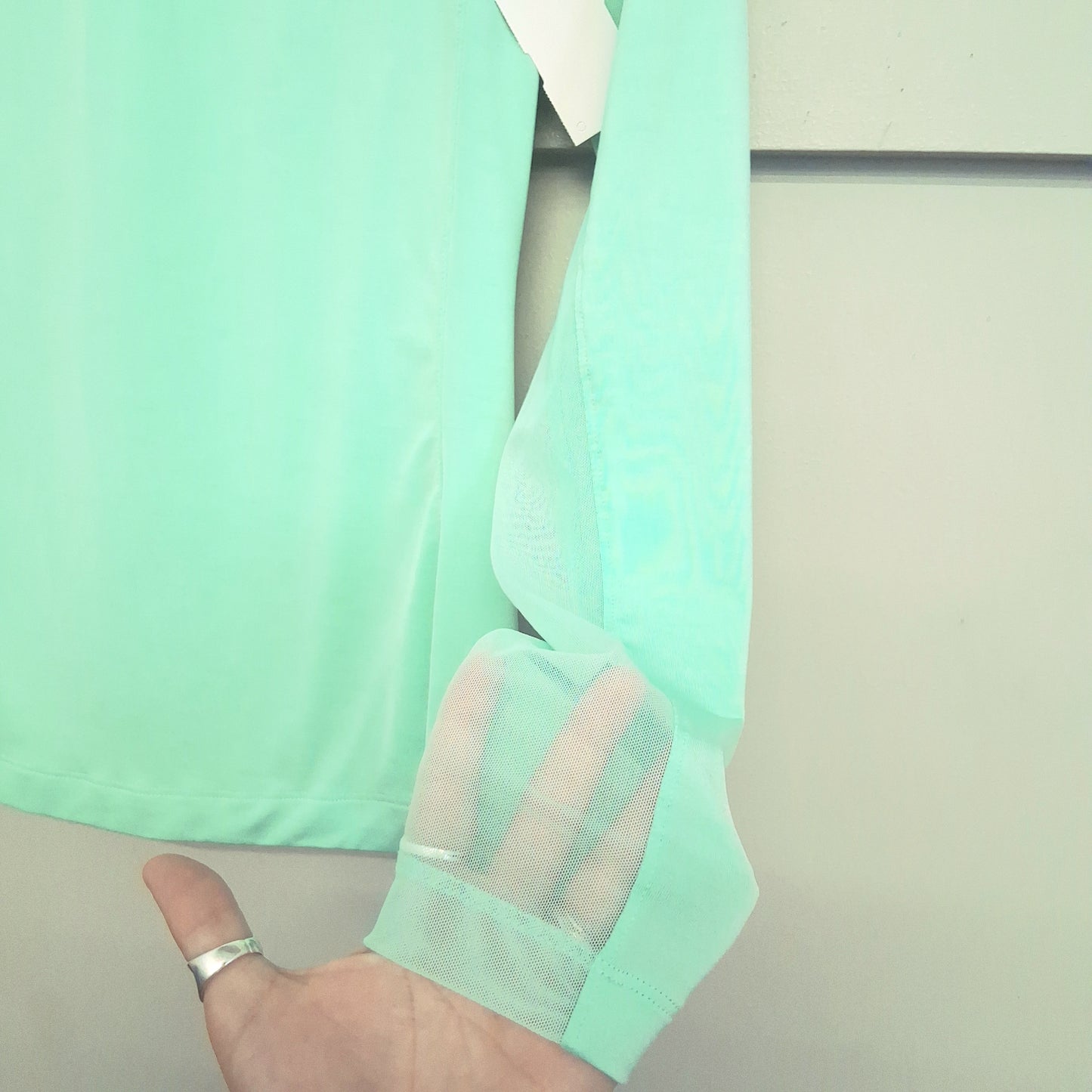 Athletic Top Long Sleeve Collar By Slazenger In Green, Size: Xs