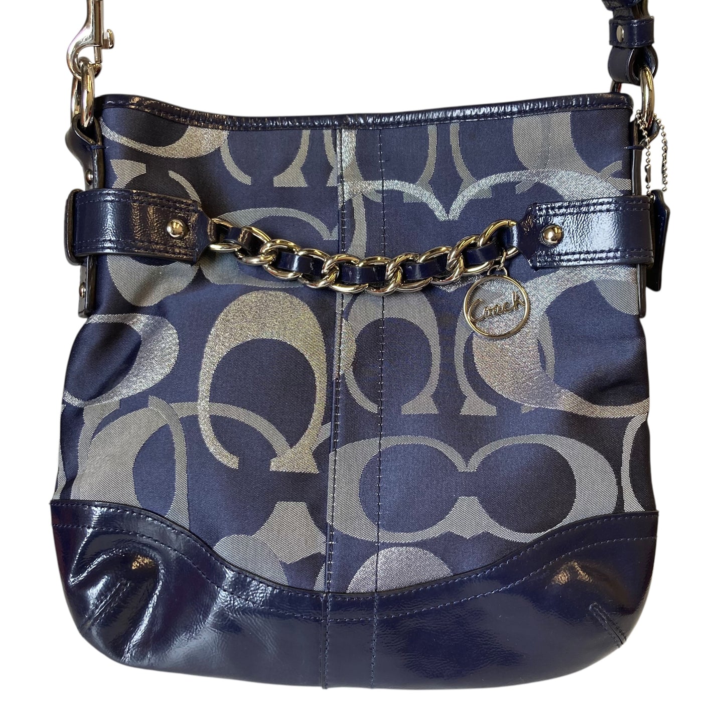 Handbag Designer By Coach In Blue, Size:Medium