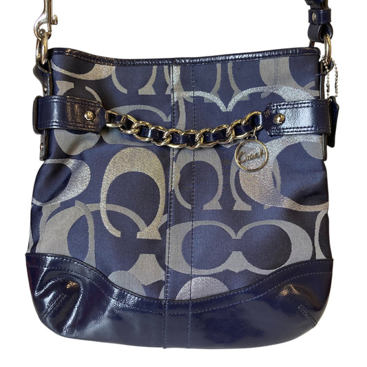 Handbag Designer By Coach In Blue, Size:Medium
