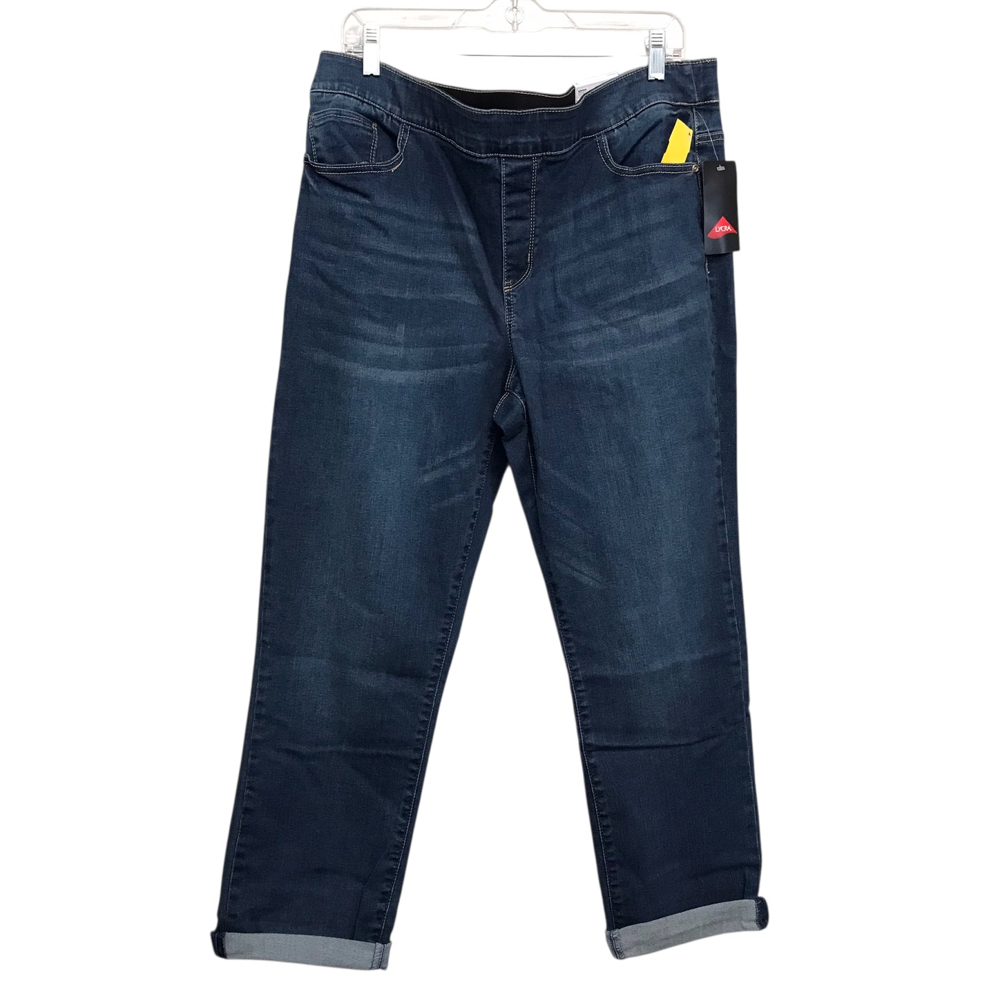Jeans Straight By Croft And Barrow In Blue, Size:18