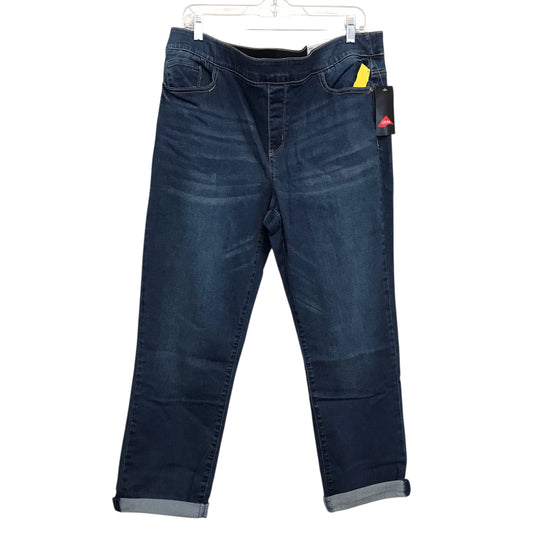 Jeans Straight By Croft And Barrow In Blue, Size:18