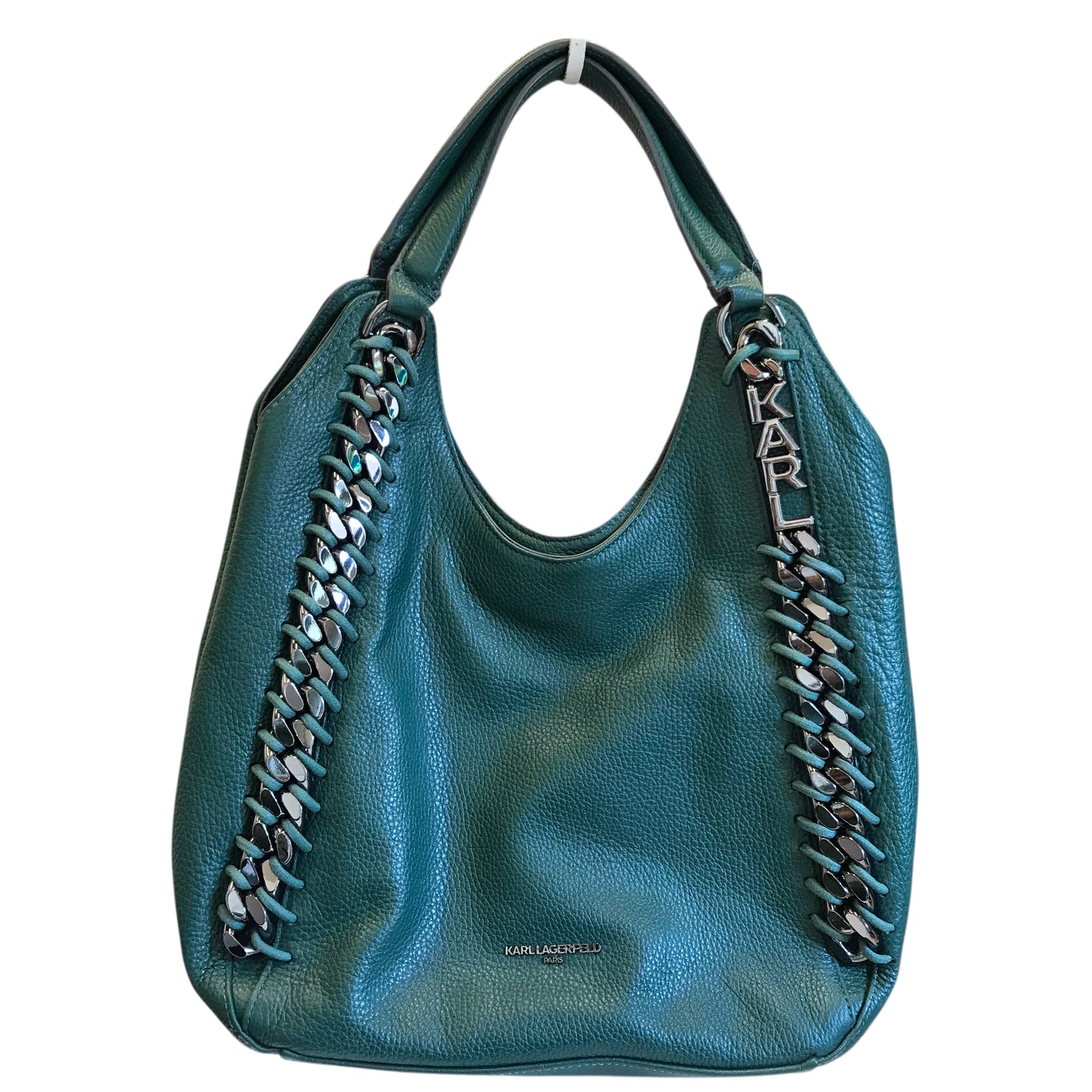 Handbag Designer By Karl Lagerfeld In Green, Size:Medium