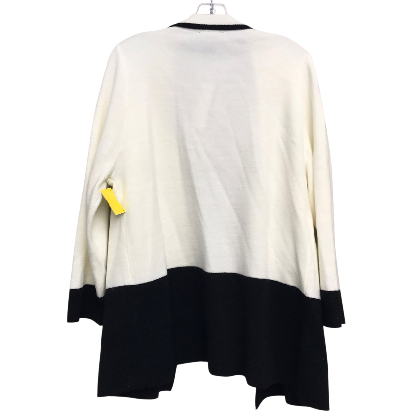 Sweater Cardigan By Investments In Black & White, Size:Lp