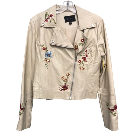 Jacket Moto By Blu Pepper In Tan, Size:S