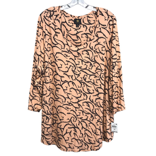 Top Ls By Jm Collections In Black & Orange, Size:3X