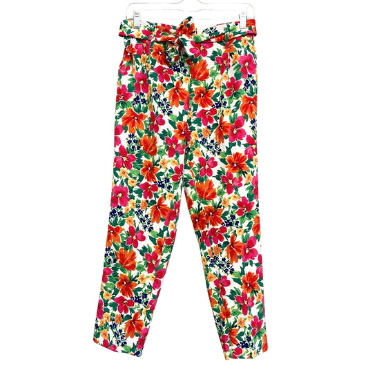 Pants Cropped By Jules & Leopold In Floral Print, Size:0