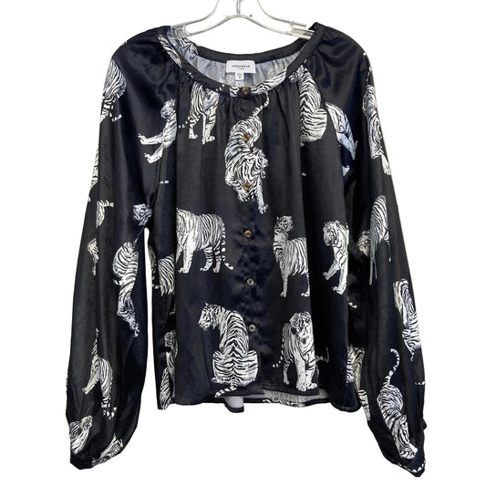 Top Ls By Anniewear In Black & White, Size:M