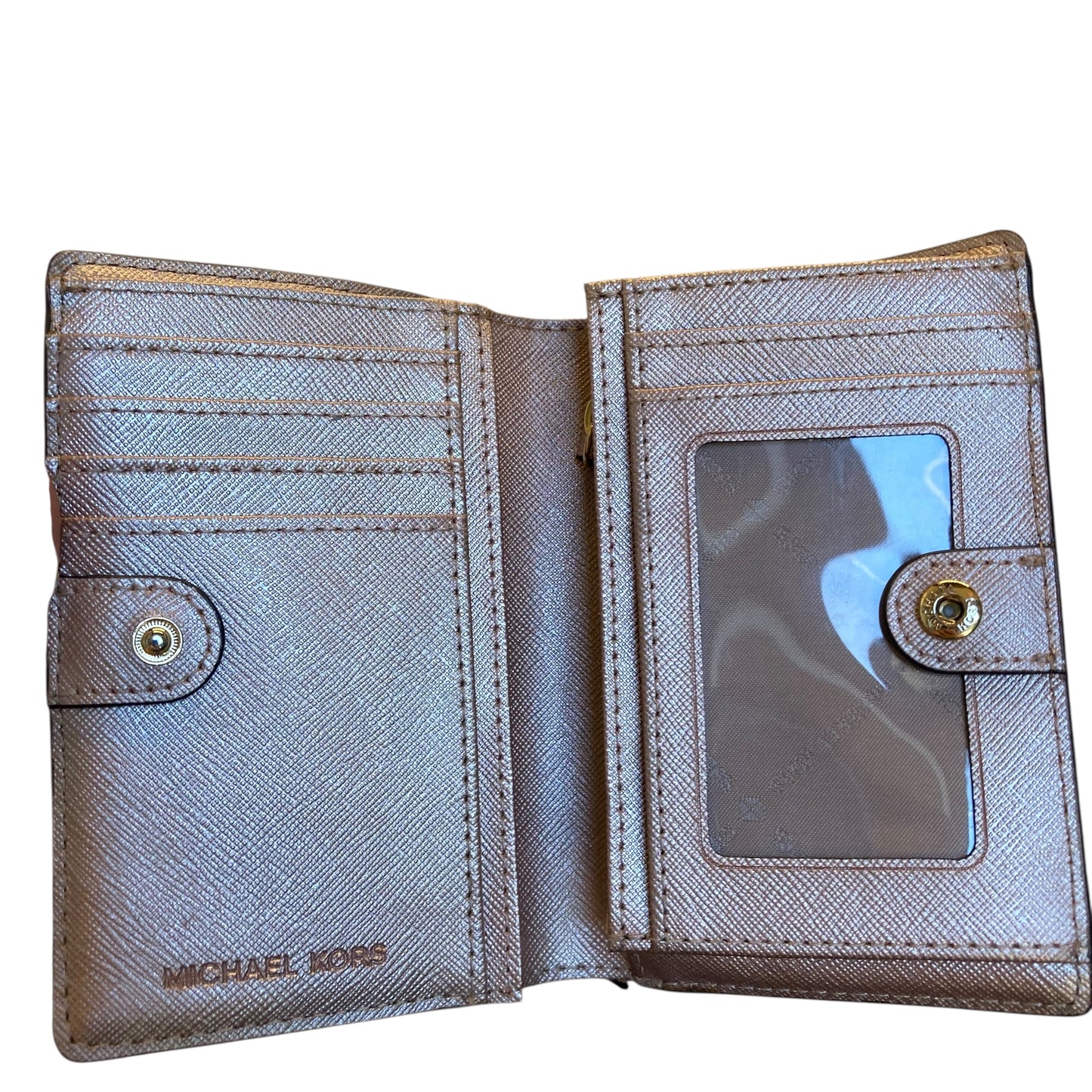 Wallet Designer By Michael Kors In Rose Gold, Size:Medium
