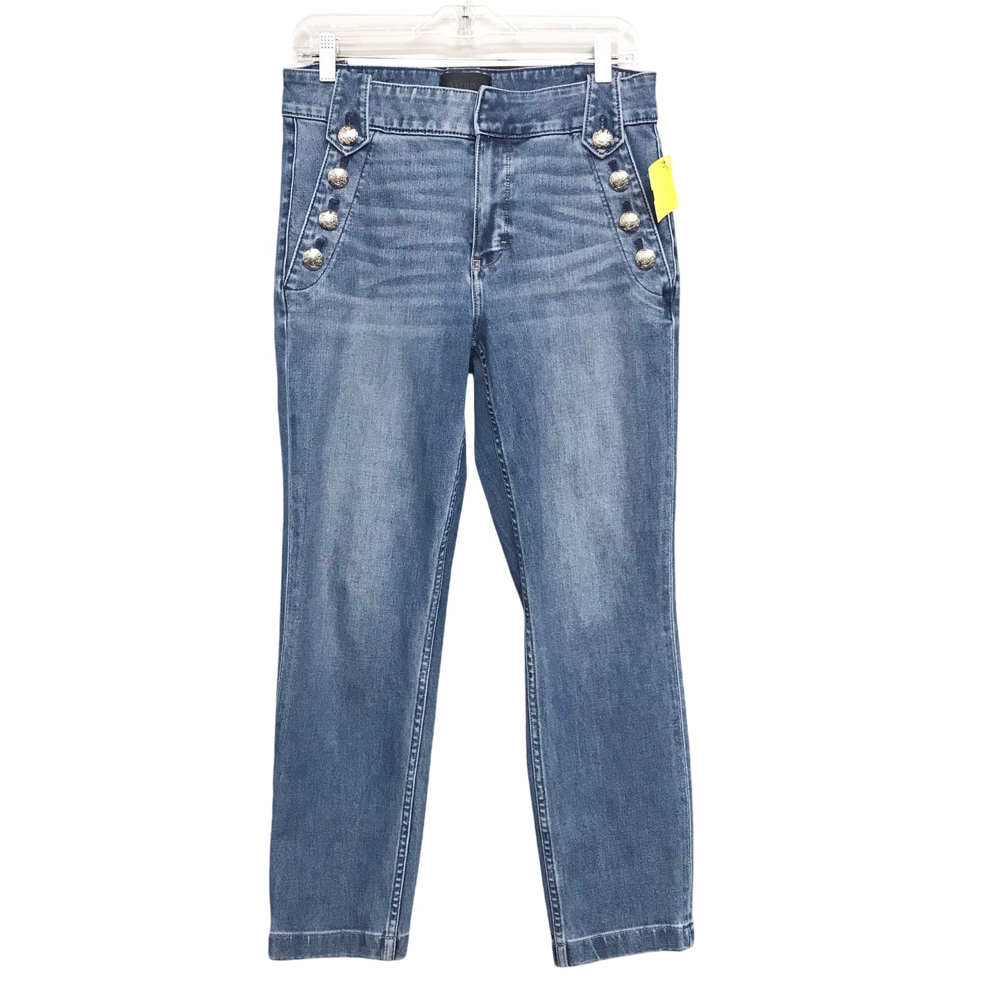 Jeans Straight By White House Black Market In Blue Denim, Size:6