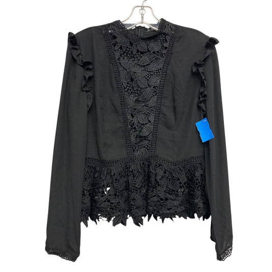 Blouse Ls By Shein In Black, Size:L