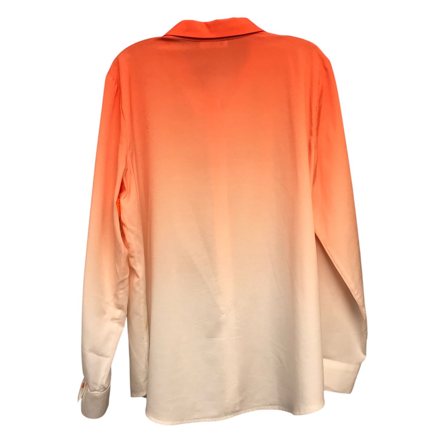 Top Ls By Calvin Klein In Orange & White, Size:Xl