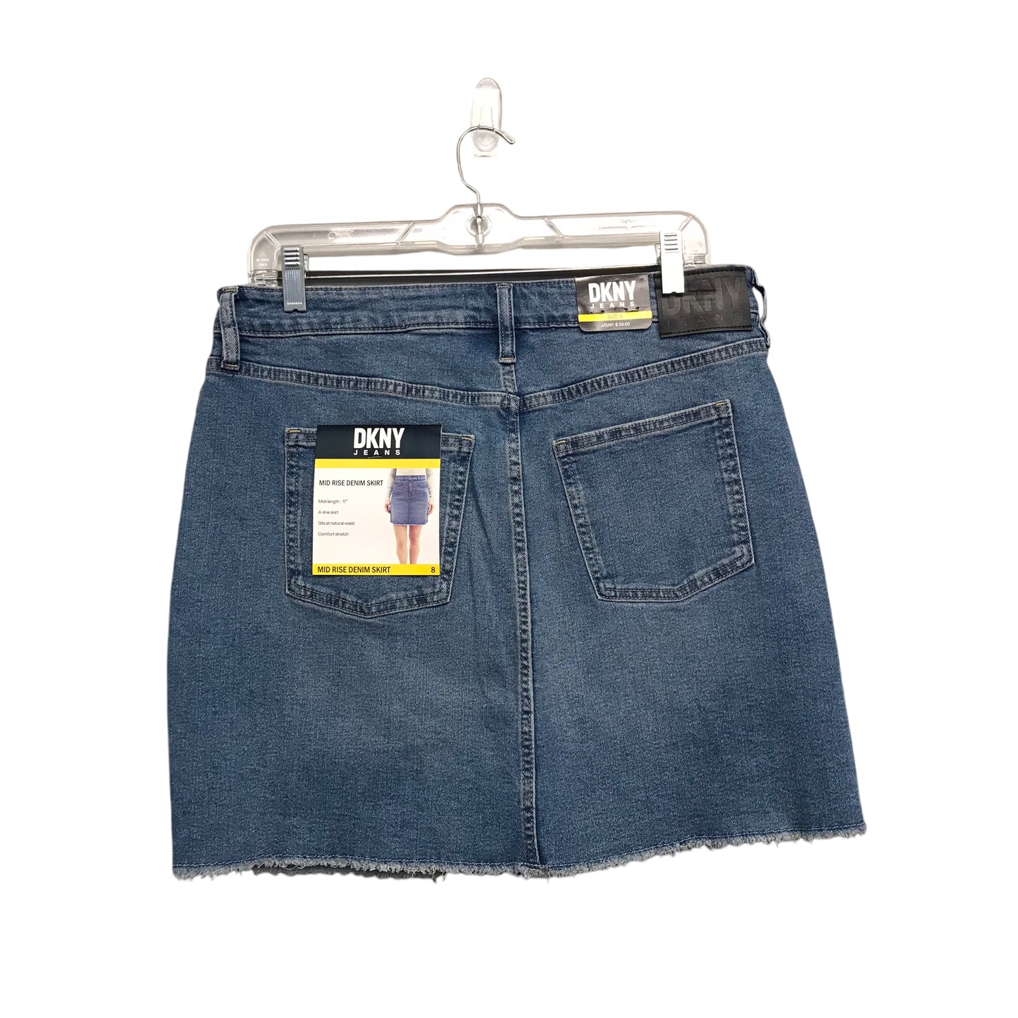 Skirt Mini & Short By Dkny In Blue Denim, Size:8