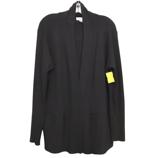 Sweater Cardigan By Avenue In Black, Size:L