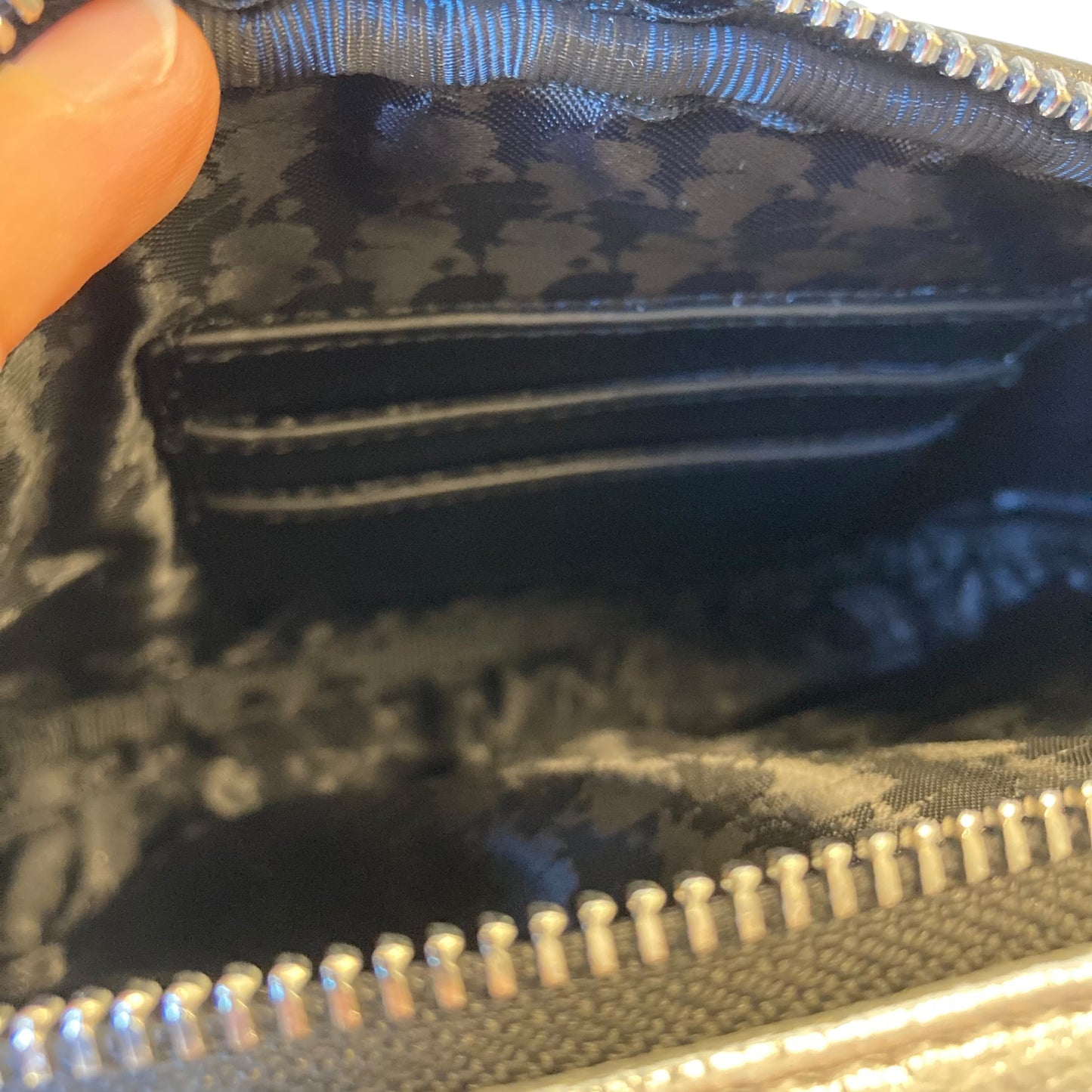 Crossbody Designer By Karl Lagerfeld In Silver, Size:Small