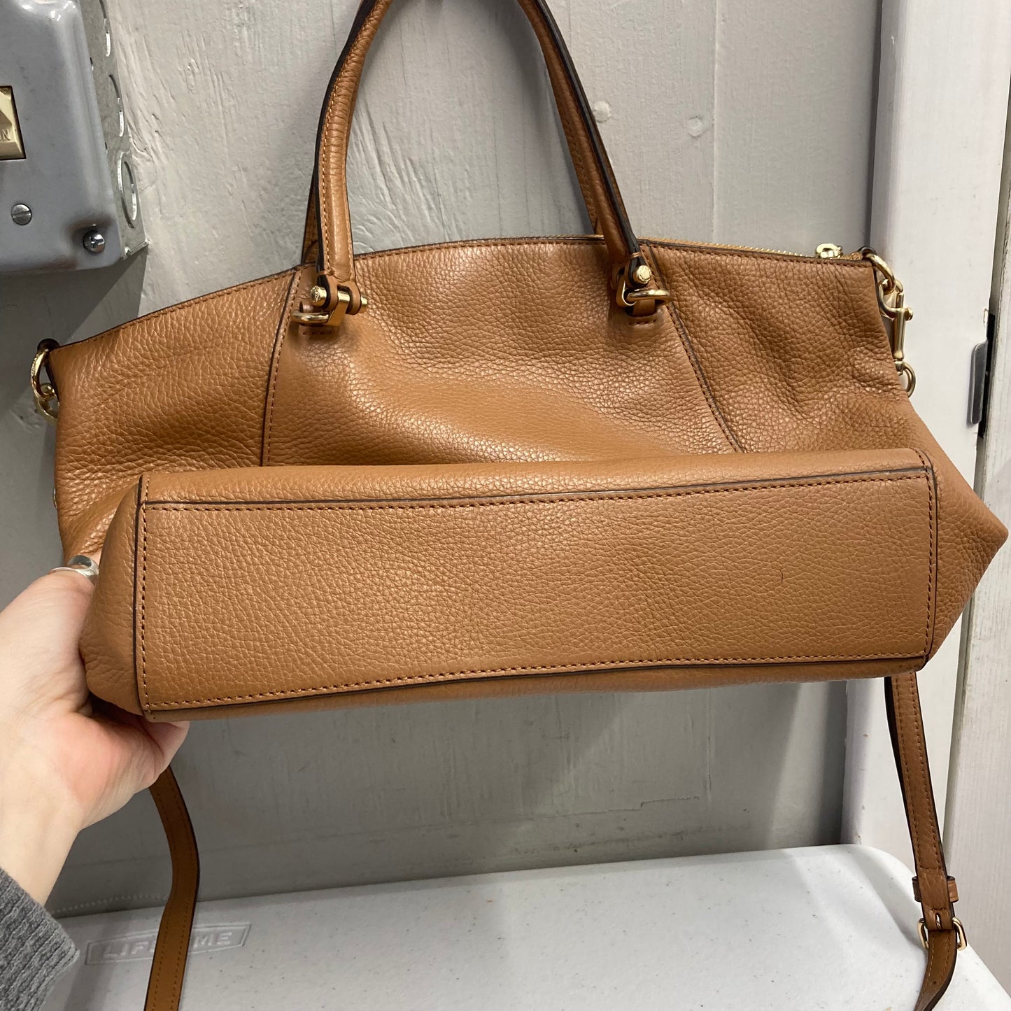 Handbag Designer By Coach In Brown, Size:Medium