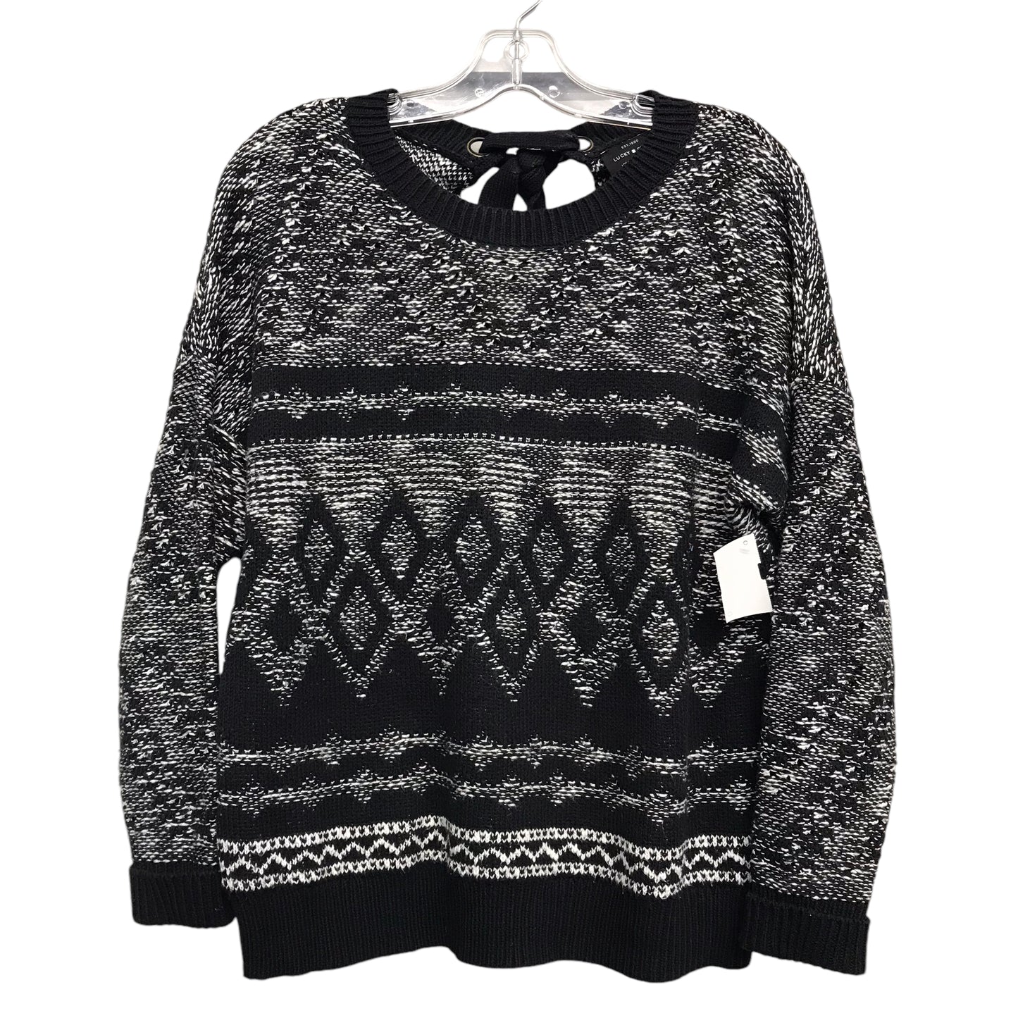 Sweater By Lucky Brand In Black & White, Size:S