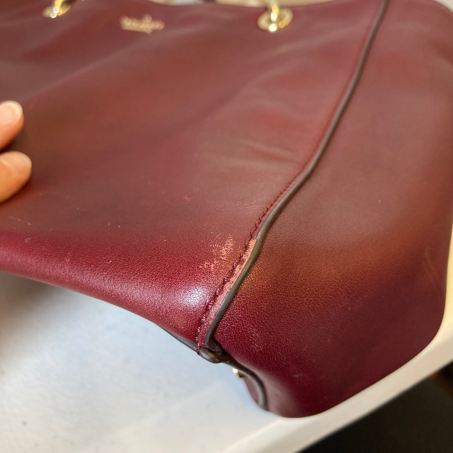 Handbag Designer By Kate Spade In Maroon, Size:Large
