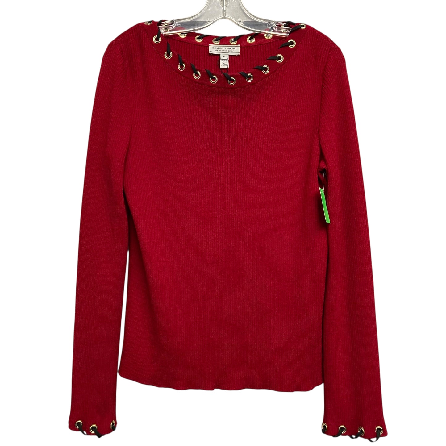 Top Ls Luxury Designer By St John Collection In Red, Size:M