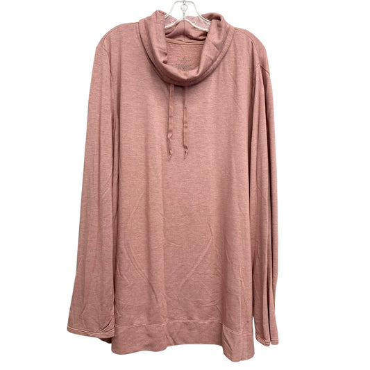 Sweatshirt Collar By Cuddl Duds In Pink, Size:3X