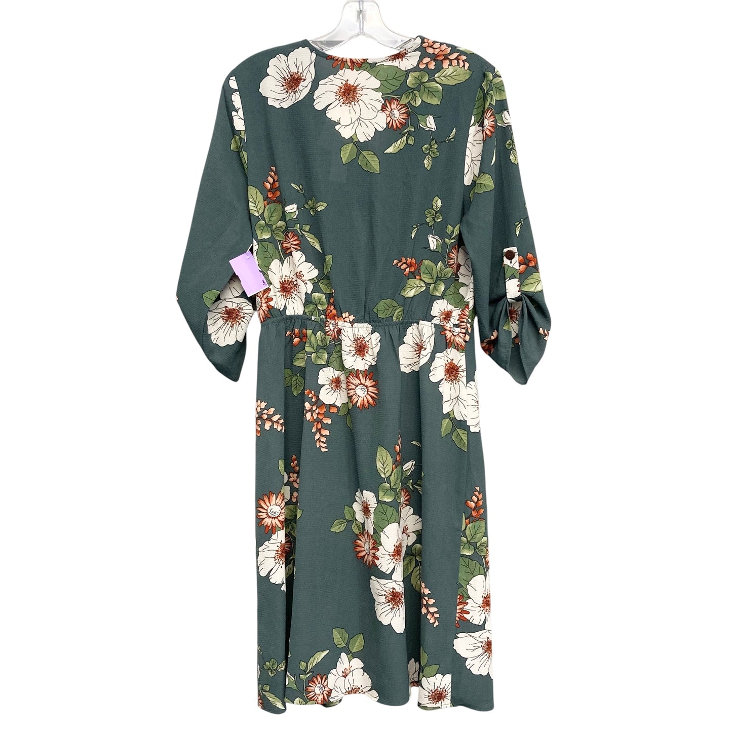 Dress Casual Short By Monteau In Floral Print, Size:Xl