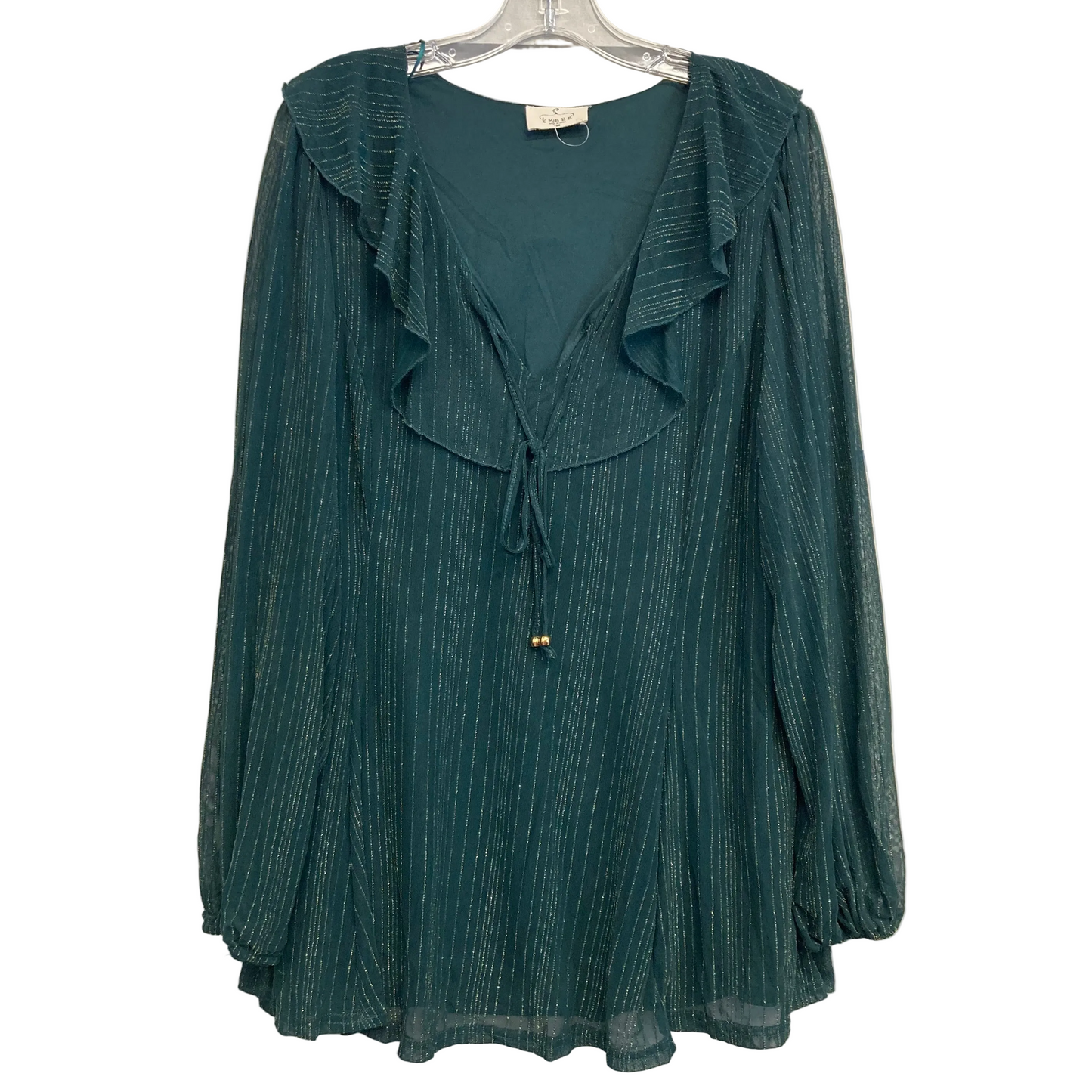 Top Ls By Ember In Green, Size:3X