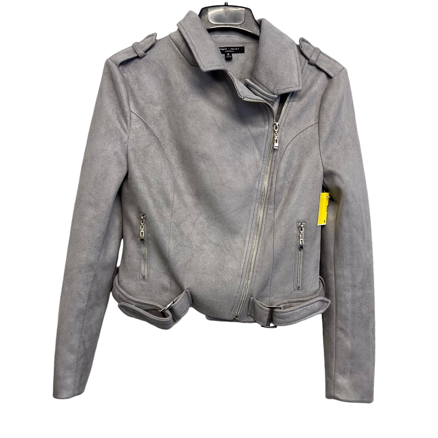 Jacket Moto By Romeo And Juliet In Grey, Size:M