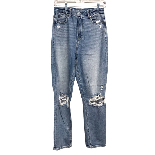 Jeans Straight By American Eagle In Blue Denim, Size:4