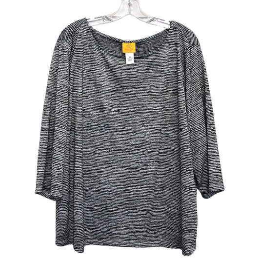 Top Ls By Ruby Rd In Striped Pattern, Size:3X