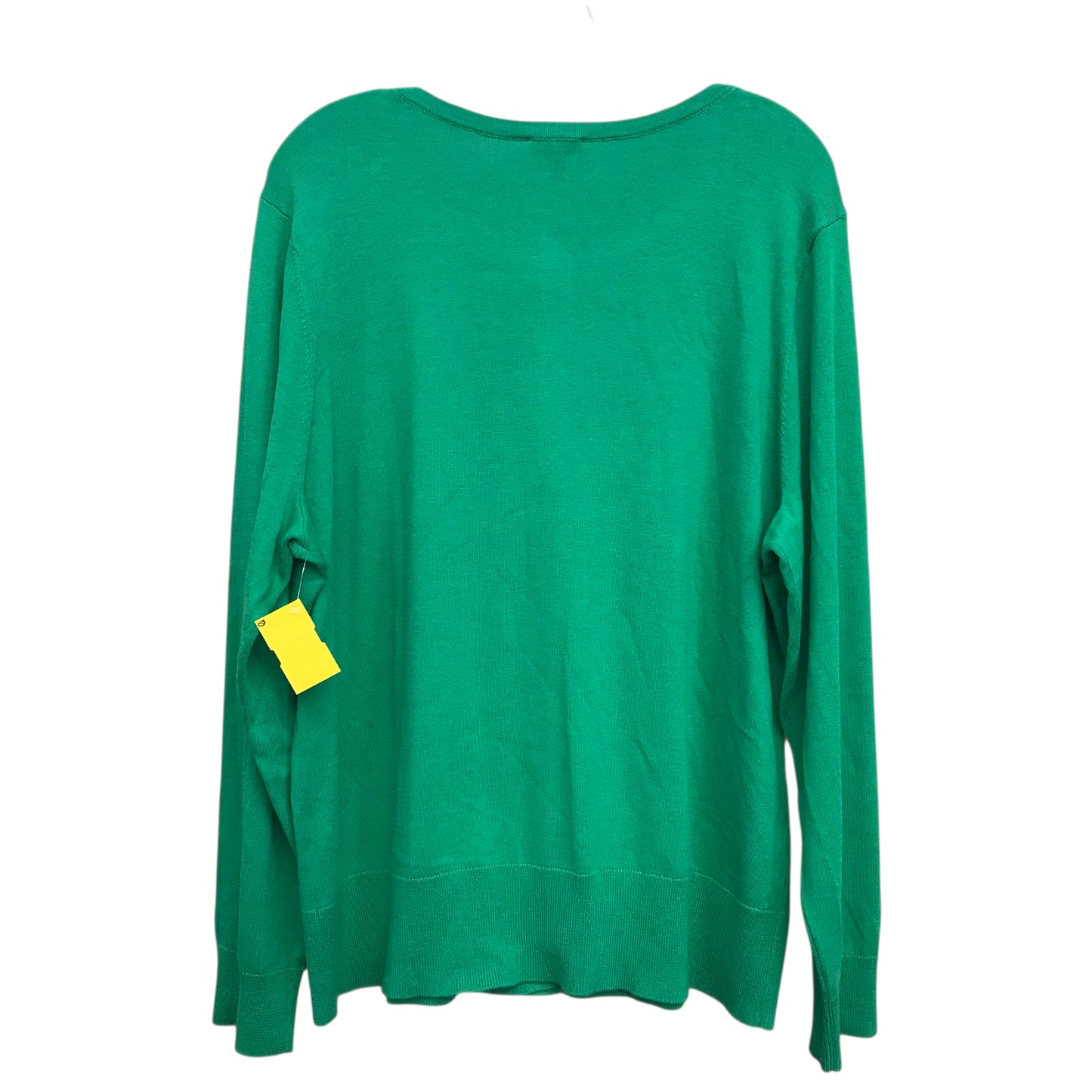 Sweater Cardigan By Talbots In Green, Size:2X