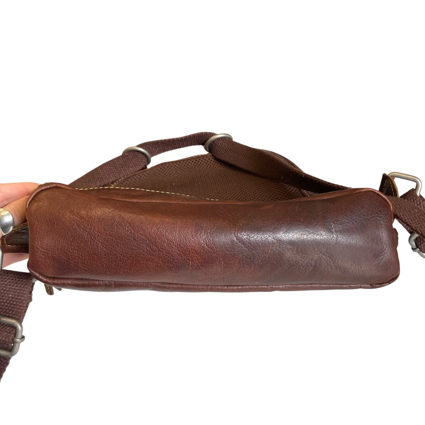 Backpack Leather Jack Georges In Brown, Size:Small