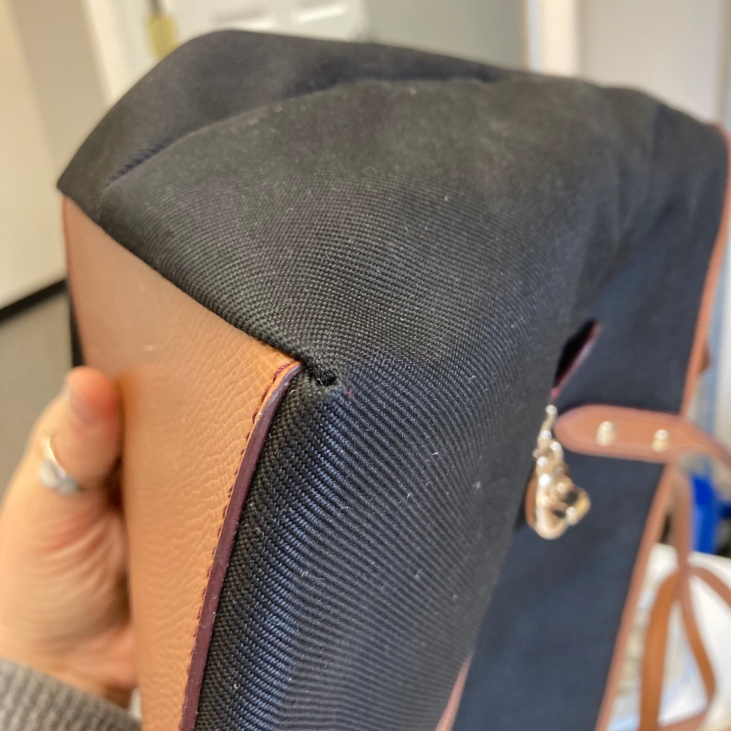 Handbag Designer By Coach In Black, Size:Large