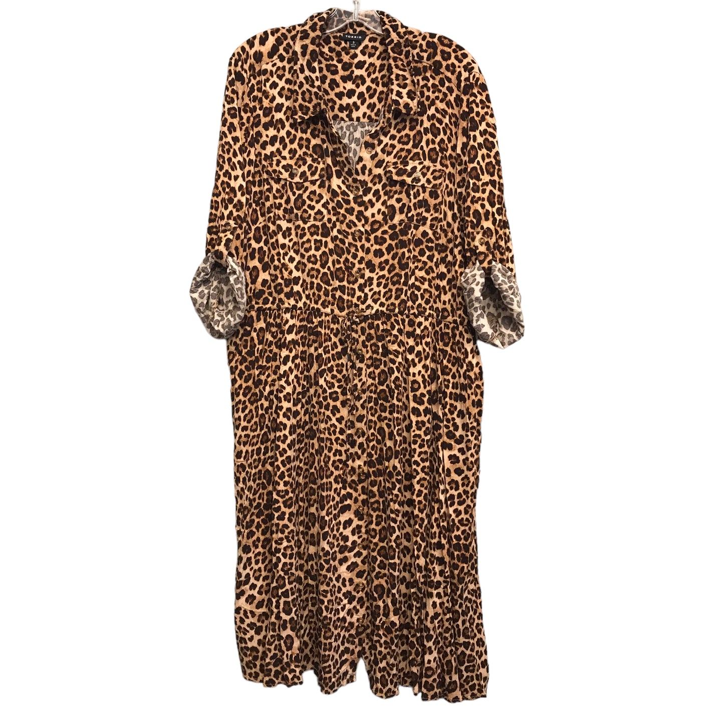 ANIMAL PRINT DRESS WORK by TORRID Size:3