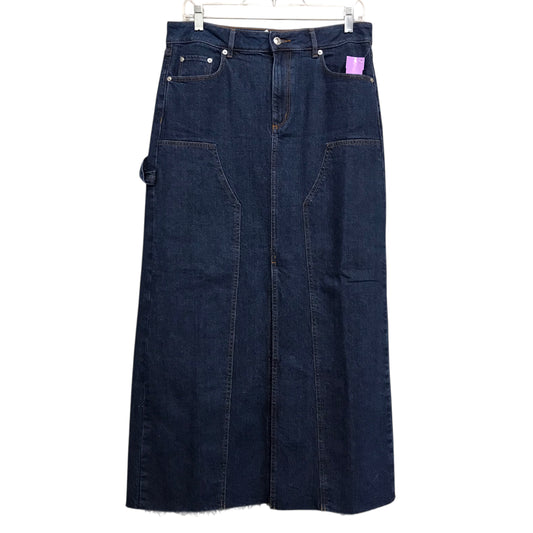 Skirt Maxi By Loft In Blue Denim, Size:6