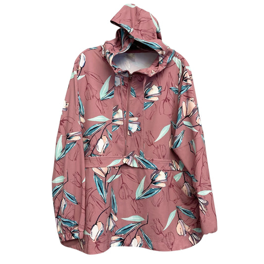 Athletic Top Ls Hoodie By Calia In Pink, Size:1X