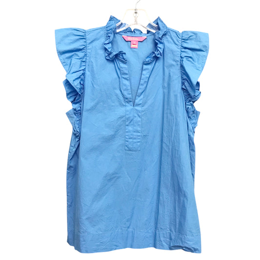 Top Sleeveless Designer By Lilly Pulitzer In Blue, Size:S