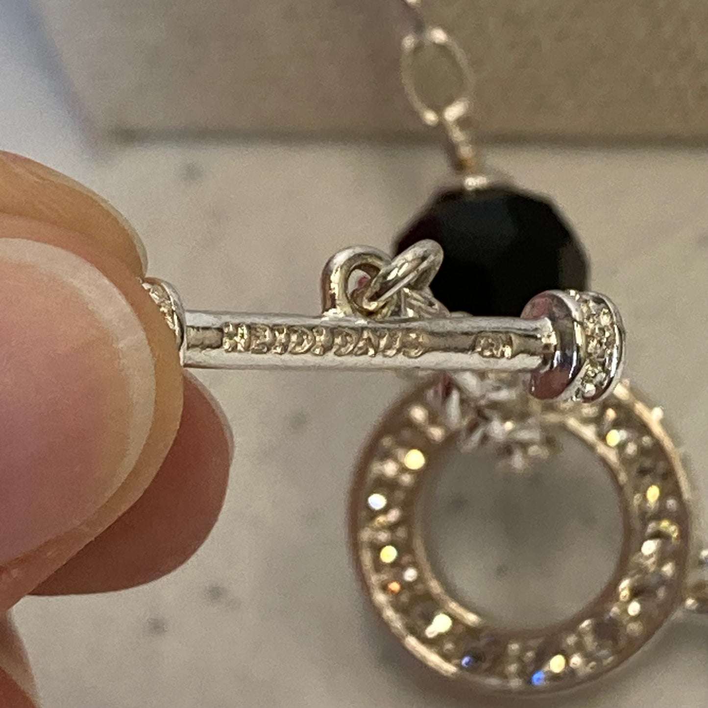 Necklace Chain By Heidi Daus In Black & Silver