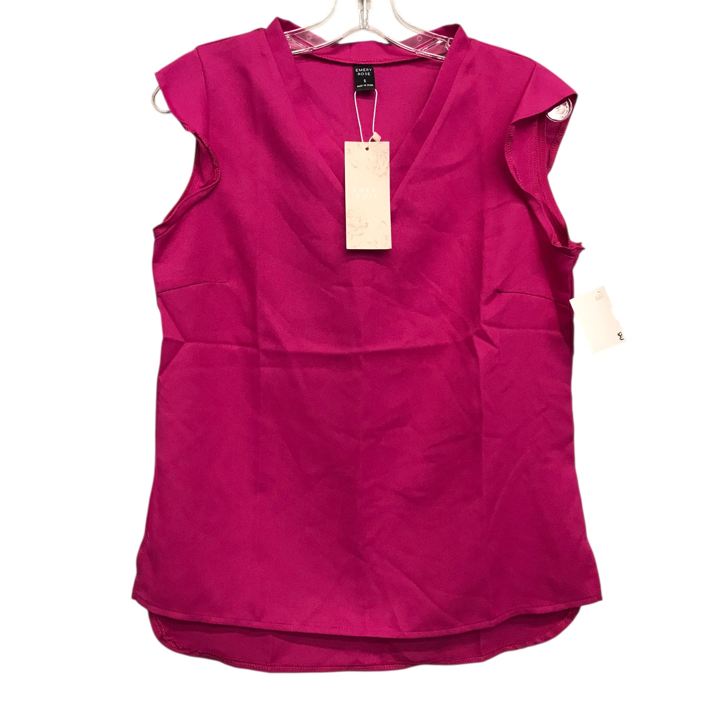 Top Sleeveless By Emery Rose In Pink, Size:S
